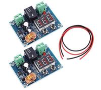Youmile 2PCS Digital Low Voltage Discharge Protection Module Disconnect Switch Over Discharge Protection Protector for 12-36V Lithium Battery with 24AWG Wire