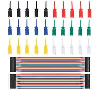 Youmile 30PCS Test Hook Clip Mini 6 Color SMD IC Electronic Experiment PCB With Dupont Cable Female to Male, Male to Female 30 PIN