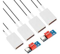 Youmile 4 pcs PTC Heating Element Heating plate electric heating core constant temperature heating plate AC/DC 12V/60℃/1.5-4W Aluminum shell with PD/QC adjustable voltage decoy module