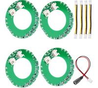 Youmile 4 pcs Touch Sensor Module Sensing Luminous Circuit Board DIY LED Starry Sky Table RGB Can be Connected in Series 12V with Connecting Cable XH 2.54mm-2P to DC Female Cable