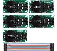 Youmile 5 Pcs DS1302 Real Time Clock Module High Precision Development Green with male and female Dupont cable for Arduino AVR ARM