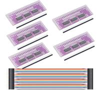 Youmile 5 pcs IO Expansion Module Microcontroller Serial to Parallel Pin 74HC595 Output Port Expansion 3 to 24pin LED Control with 20 Pin Male to Female Connection Cable for Various MCU