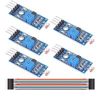 Youmile 5 pcs Photosensitive Sensor Module 4pins DC 3.3-5V Digital Light Intensity Detection Photosensitive Resistor Module with DuPont Cable for Arduino DIY
