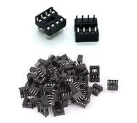 Youmile 50PACK DIP IC Sockets 8 Pin DIP-8 2.54MM IC Sockets Adapter Solder Type Socket