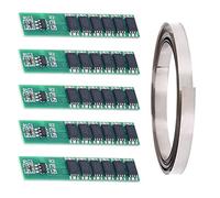 Youmile 5PCS 1S 15A 3.7V 6MOS Lithium Battery Protection Board 18650 Charger Module BMS PCB Protection Board for Li-ion Lithium Battery Cell with Nickel Strip