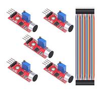 Youmile 5PCS Microphone Sound Sensor Module AVR PIC High Sensitivity Voice Detection For Arduino with Dupont Cable
