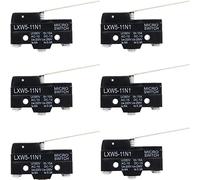 Youmile 6 pcs LXW5-11N1 Micro Limit Switch 1NO+1NC Long Hinge Lever Type Miniature Micro Switch SPDT Snap Action Travel Switch