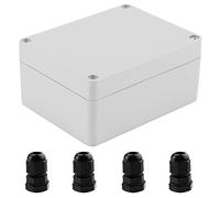 Youmile Electronic Project Box 100 x 68 x 50mm IP65 Waterproof ABS Plastic Junction Enclosure Box for Outdoor Junction with 4PCS PG7 Cable Gland