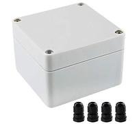 Youmile Electronic Project Box 83 x 81 x 56mm IP65 Waterproof ABS Plastic Junction Enclosure Box for Outdoor Junction with 4PCS PG7 Cable Gland