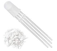 Youmile Lot 100 Pack 5mm Tri-Color 4 PIN Common Anode RED BLUE RGB LED Light Emitting Diode