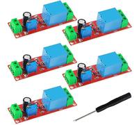 Youmile NE555 Delay Timer Relay 12V DC 0-10 Seconds Adjustable Delay Timer Switch Module with screwdriver for Arduino Automotive Control System Electrical Equipment,pack of 5