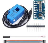Youmile SCT013 Split-core Current Transformer Non-invasive Sensor AC 100A 50MA Split Core with ADS1115 +Audio cable female+10PIN male and female Dupont wire