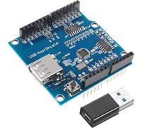 Youmile USB Host Shield Development Board for Arduino UNO MEGA 2560 1280 MAX3421 Support for Android ADK & USB HUB Function with USB to Type-C OTG Adapter