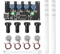 Youmile USB Humidifier module DC 5V DIY Atomizer Four nozzles Multi-Mode Switching Atomization Control Board Seven-color Ambient Lighting with Bracket, Atomizer Disc, Cotton Swab,Type-C Cable