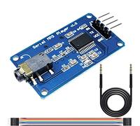 Youmile YX5300 UART Control Serial MP3 Music Player Module Support MP3 / WAV Micro SD/SDHC Card with Audio Line DuPont Cable for Arduino/AVR/ARM/PIC