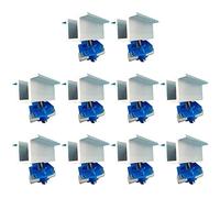YOUNAFEN 10 Pcs Aluminum Alloy Solar Panel Mid Clamps Mounting Brackets End Clamp Roof Rack Replacement Wide Photovoltaic