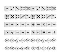 YOUNAFEN 30PCS/Set 16mm Addition Subtraction Symbol Dices Kids Mathematical Operation Assistant Props Sculpture Educational Dices