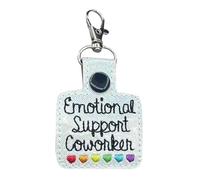 YOUNAFEN Emotional Support Keychain Snap Button Keyring Charm Car Key Holder Bag Pendant Keychain Accessories for Girl Gift, F