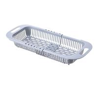 YOUNAFEN Expandable Dish Drying Rack Retractable Drain Basket Sink Organizers for Vegetable Fruit Tableware Expandable Sink Drain Rack Flexible Sink Dish Organizers