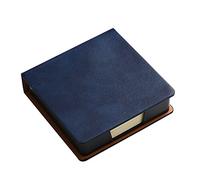 YOUNAFEN Self Note Pad Holder Leather Name Cards Holder Sticky Notes Dispenser for Case with A Lid Cover Office School Supp Leather Memo Pad Holder Note Card Dispenser Sticky Note Storage Box Desk