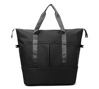 YOUNAFEN Tote Bag for Women Duffel Bag Gym Bag Large Expandable Travel Weekender Bag Carry on Workout Bag Overnight Bag, Black, as pics show