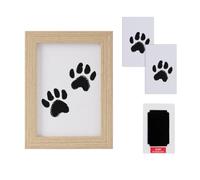YounBeauty Pet Paw Print Kit | Wash-Free Ink Pad + 2 Art Cards & Frame | DIY Cat/Dog Pawprint Keepsake | Permanent Memory Gift for Pet Lovers