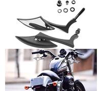 YOUNDERM 8mm Spear Blade Aluminum Motorcycle Side Mirrors for Davidson Cruiser Choppers Bobber Bike(Matte black)