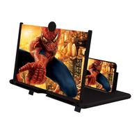 YOUNEEDFUL 12" Phone Screen Magnifier, 3D Hd Foldable Phone Stand with Screen Magnifier, Suitable for Movies, Videos, and Games, Supports All Smartphones. (Black)