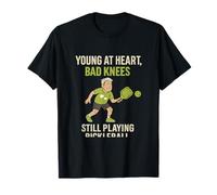 Young at Heart Bad Knees Still Playing Pickleball T-Shirt