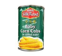 Young Baby Corn in Salted Water 410g Tin by Silk Road