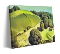 Young Corn 1931 by Grant Wood - American Regionalism Poster Featuring Countryside Scenery with Trees And Farm Wall Decor Frame 16x24inch(40x60cm)