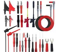 Young Dance 24 Pcs Multimeter Test Leads Set with Alligator Clips, Insulation Piercing Test Clip and Test Probes 1000V 10A CAT III for Fluke, KAIWEETS, INNOVA Multimeter, Voltmeter, Clamp Meter