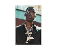 Young Dolph Anti Splash Art Posters Living Room And Bedroom Hanging Paintings Suitable for Multiple Scenarios No Need for Punching Easy to Install Suitable for Gifts And Personal UseUnframe-style24x36