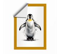Young Emperor Penguin Modern Unframed Wall Art Print A2 (59.4×42cm), Wall Decor for Living Room, Bedroom, Office & Home, Art Gift