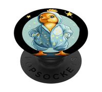 Young Farmer Chicken Dressed for Dreamland PopSockets Adhesive PopGrip