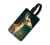 Young Fawn with White Spots Luggage Tag Travel Bag Suitcase Baggage Name Tags
