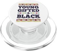 Young Gifted & Black African Black History Month Afro PopSockets PopGrip for MagSafe