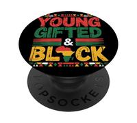Young Gifted & Black Pan African Map Black History PopSockets Adhesive PopGrip