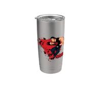Young Justice Superboy Super Splatter Logo Stainless Steel Insulated Tumbler