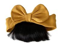 Young Kids Wigs - Toddler Bow Bangs Wigs Hairbands,Fashionable Headwear, Cute Hairpiece Daily Wear for Travel, Birthday, Stage, Photography, Gathering