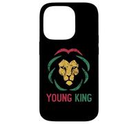 Young King African Lion Boy Black History Month African Boys Case for iPhone 14 Pro