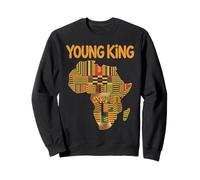 Young King African Map Tribal Culture Pattern Women Men Sweatshirt