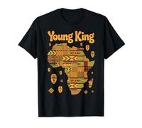 Young King African Map Tribal Culture Pattern Women Men T-Shirt