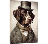 Young Labrador Tin Signs Chic Wall Plaque Decor Metal Sign For Garden Coffee Shop Man Cave 20X30 Cm