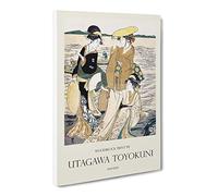 Young Ladies By The Seashore By Utagawa Toyokuni Canvas Print | Gallery Wrapped 30mm Frame Wall Art | 20x14 inches | Ready to Hang | Asian Picture | Living Room Bedroom Lounge Office