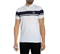 Sergio Tacchini Young Line Men's Polo Shirt White/Navy Blue, White/Maritime Blue, 4XL