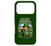 Young Man in Leprechaun Outfit with Glass Beer Craic Addict Case for iPhone 17 Pro