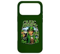 Young Man in Leprechaun Outfit with Glass Beer Craic Addict Case for iPhone 17 Pro Max