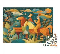 Young Man Riding A Horse with A Crown on His Head 1000pcs (75x50cm) Erwachsenenpuzzle - Erwachsenenpuzzle DIY-Puzzlespielzeug