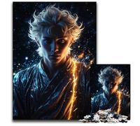 Young Man with Glowing Energy 1000Piece Jigsaw Puzzle Wooden Jigsaw Puzzles for Adults Birthday Gift Idea Challenging Brain Teaser Game 1000 PCS(38x26cm)